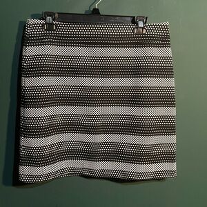 Loft Polka Dot Striped Skirt Size 8